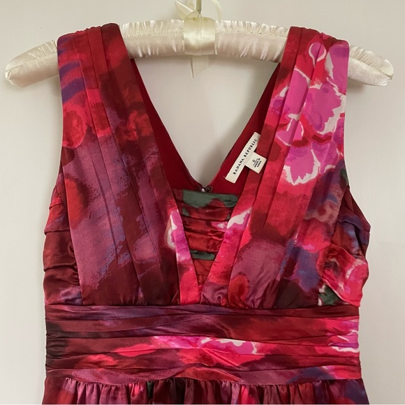 Banana Republic Silk Red Watercolor Dress - Picture 8 of 13